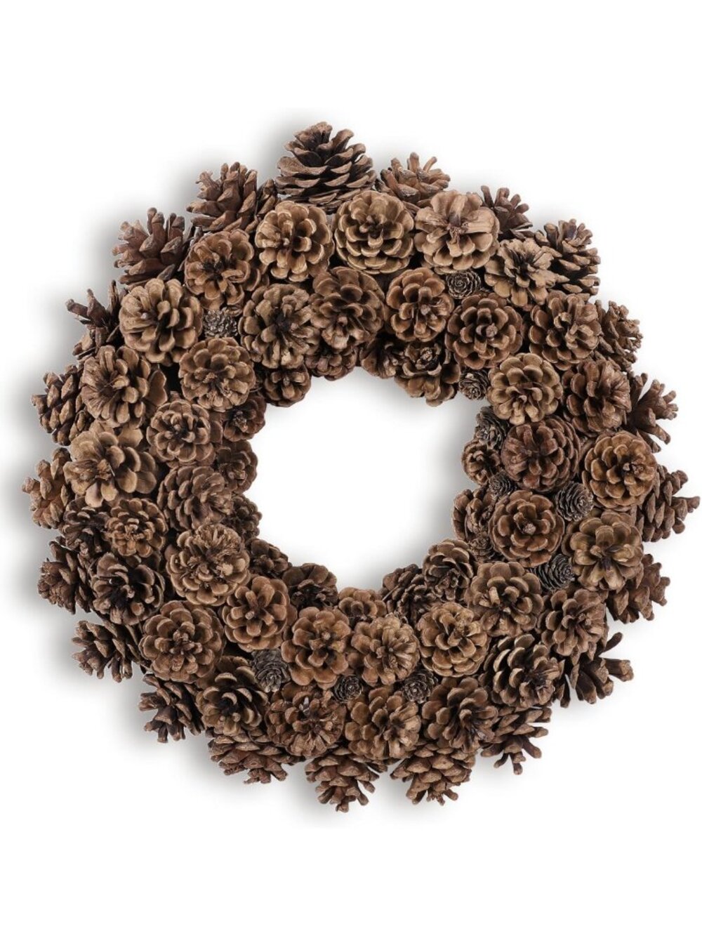 18 Inch Fall Wreath for Front Door - Full Artificial Pinecone Decor, Autumn Home